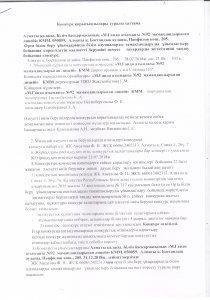 Конкурс қорытындылары туралы хаттама