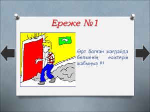 Өрт кезіндегі тәртіп ЕРЕЖЕСІ