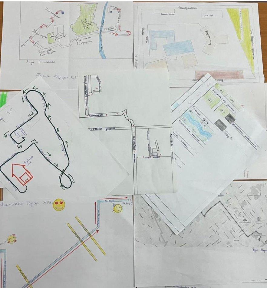 Оқушылар “Сенің күн сайынғы бағдарың” атты жол картасын жасады