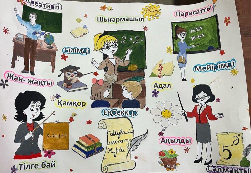 Қабырға газеті “Менің қиялымдағы мұғалім”