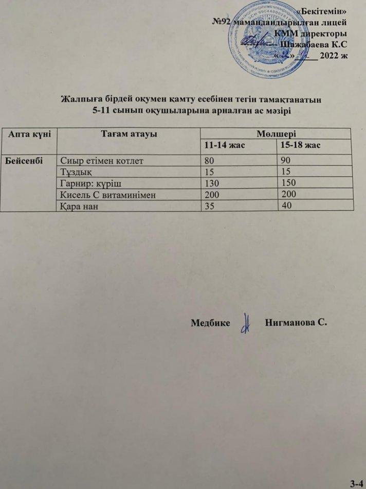 Ас мәзірі-22.12.2022 жыл